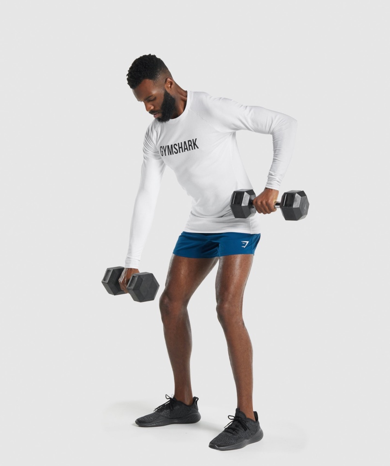 Gymshark Apollo Koszulka Z Długim Rękawem Męska Biała