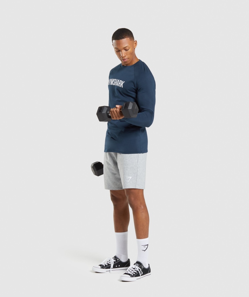 Gymshark Apollo Koszulka Z Długim Rękawem Granatowa
