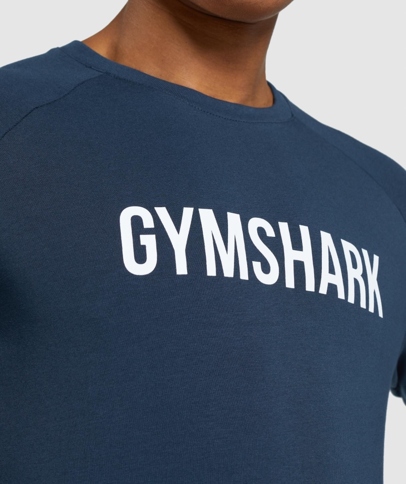 Gymshark Apollo Koszulka Z Długim Rękawem Granatowa