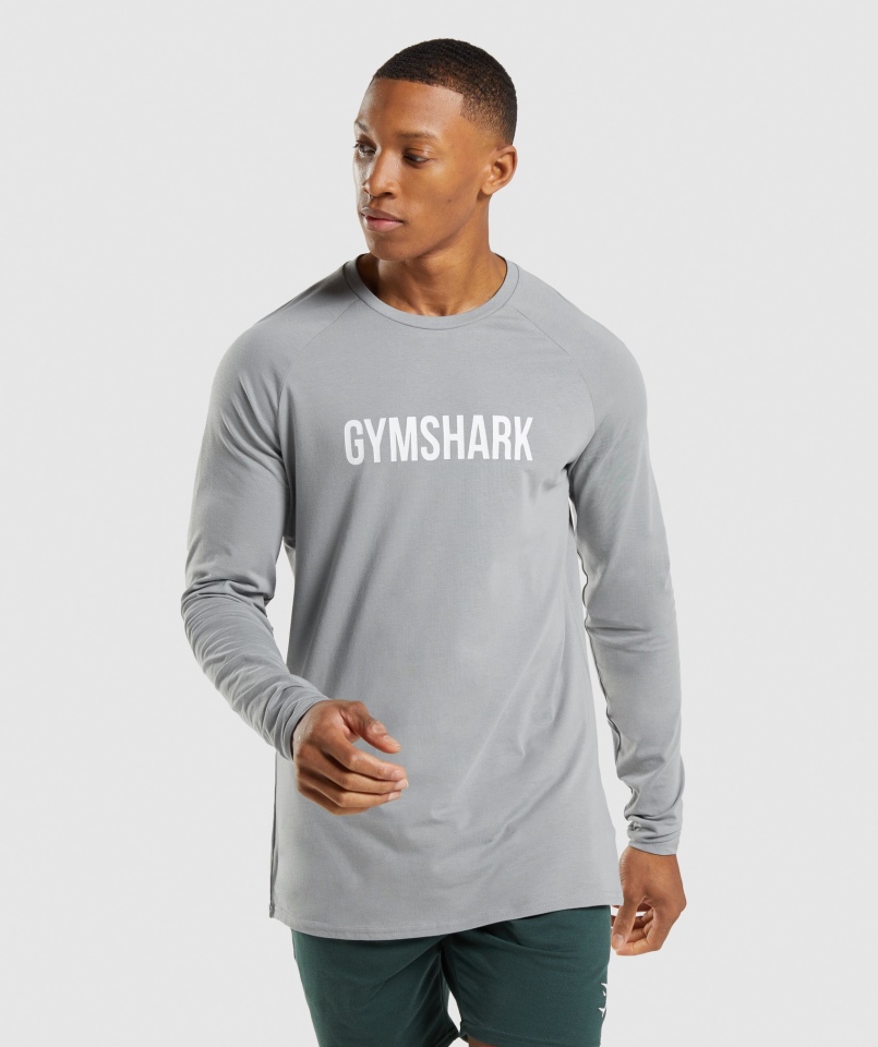 Gymshark Apollo Koszulka Z Długim Rękawem Smokey Grey
