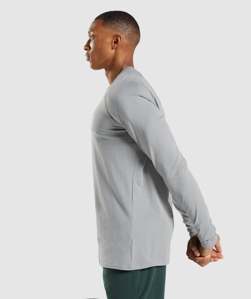 Gymshark Apollo Koszulka Z Długim Rękawem Smokey Grey