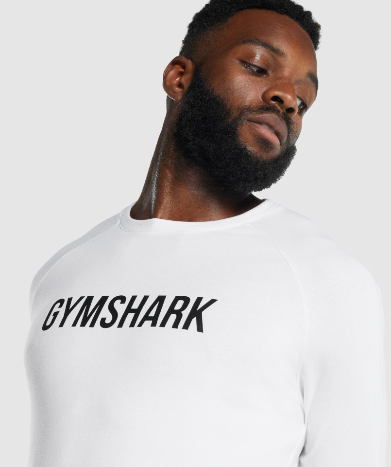 Gymshark Apollo Koszulka Z Długim Rękawem Biała