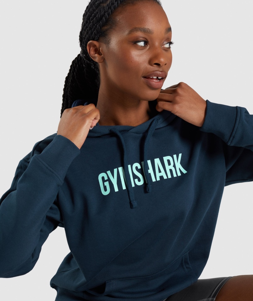 Gymshark Apollo Oversizowa Bluza Z Kapturem Navy