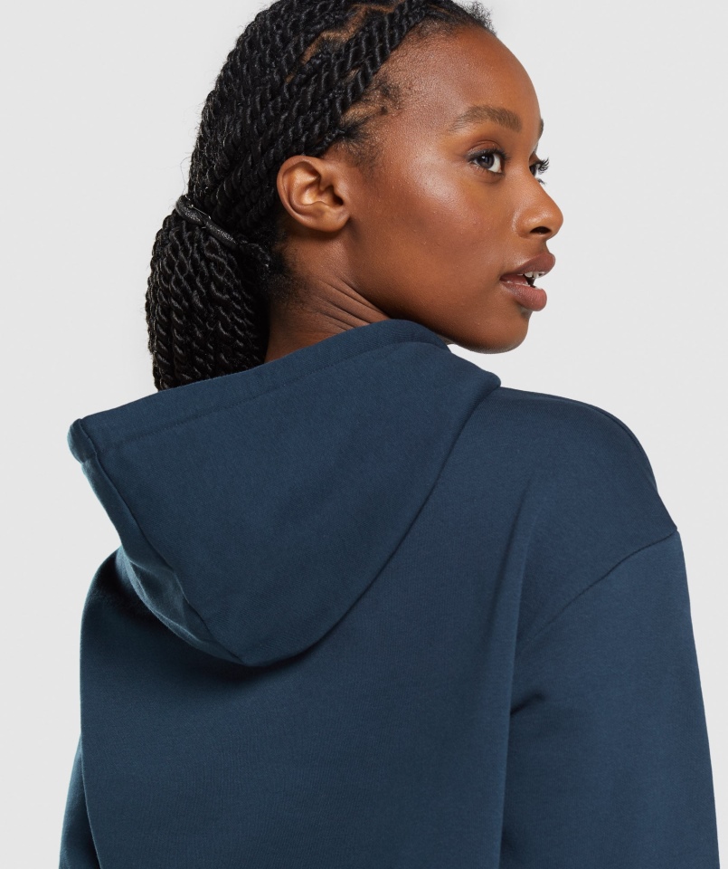 Gymshark Apollo Oversizowa Bluza Z Kapturem Navy