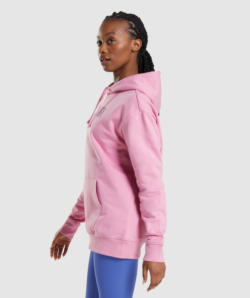 Gymshark Apollo Oversize Bluza Z Kapturem Sorbet Różowy