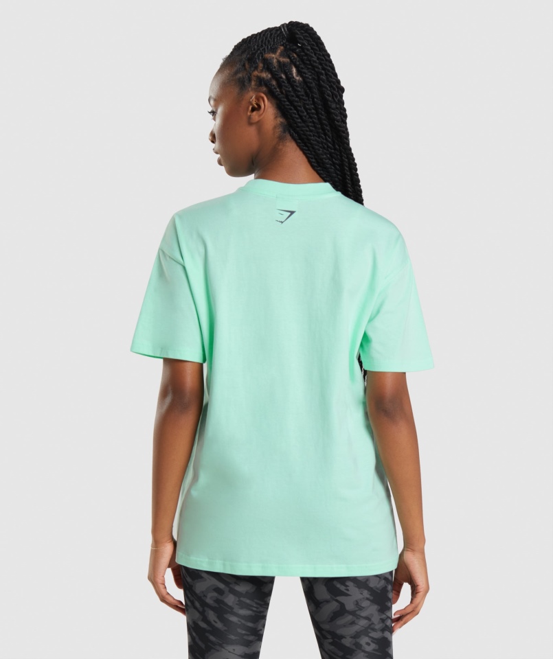 Gymshark Apollo Oversize T-shirt Turbo Niebieski