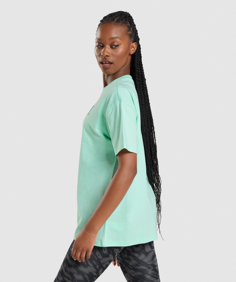 Gymshark Apollo Oversize T-shirt Turbo Niebieski