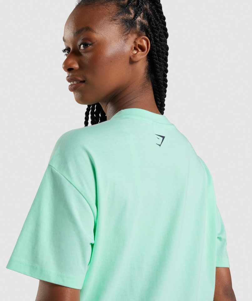 Gymshark Apollo Oversize T-shirt Turbo Niebieski
