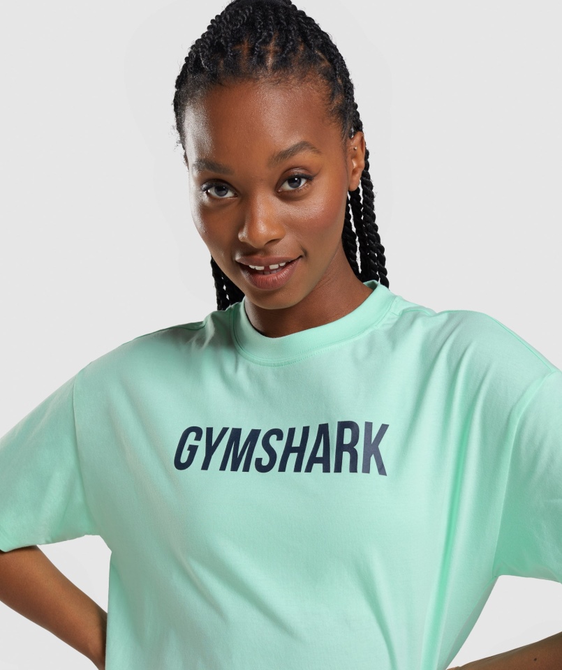 Gymshark Apollo Oversize T-shirt Turbo Niebieski