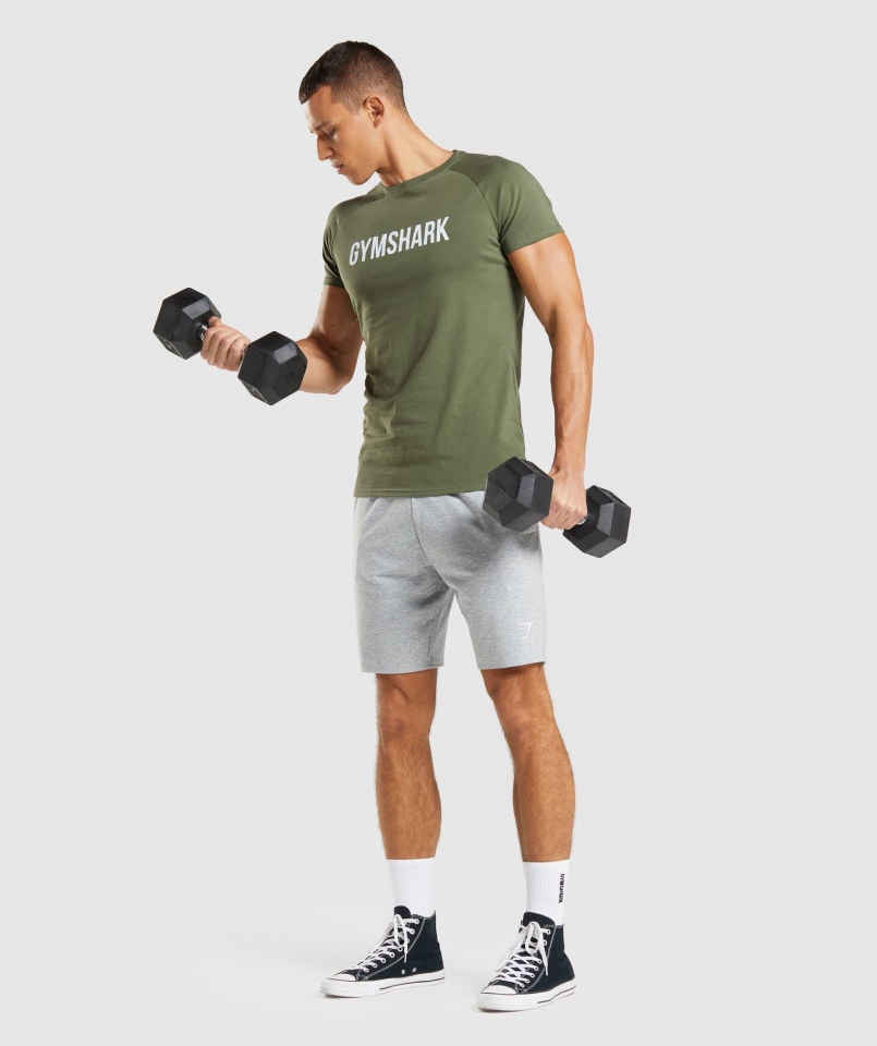 Koszulka Gymshark Apollo Core Oliwkowa