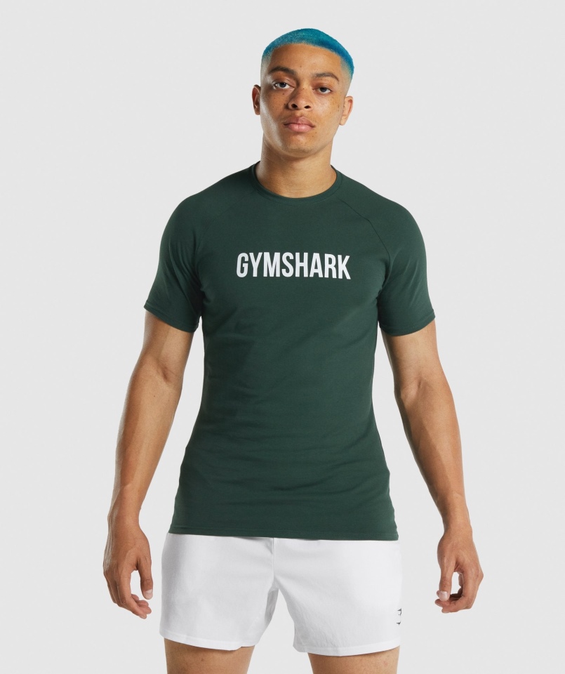 Koszulka Gymshark Apollo Ciemnozielona
