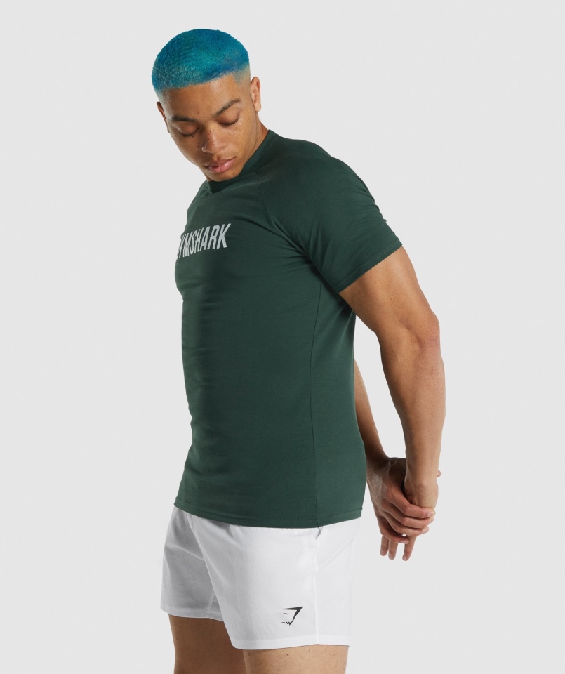 Koszulka Gymshark Apollo Ciemnozielona