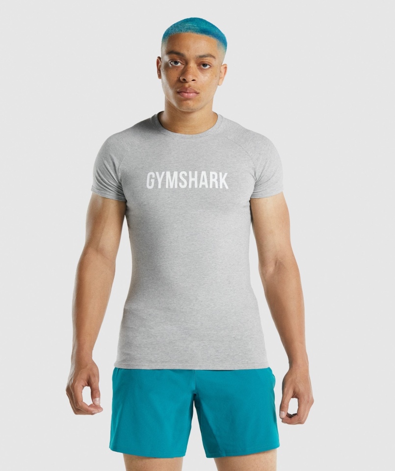 Koszulka Gymshark Apollo Jasnoszara Marl