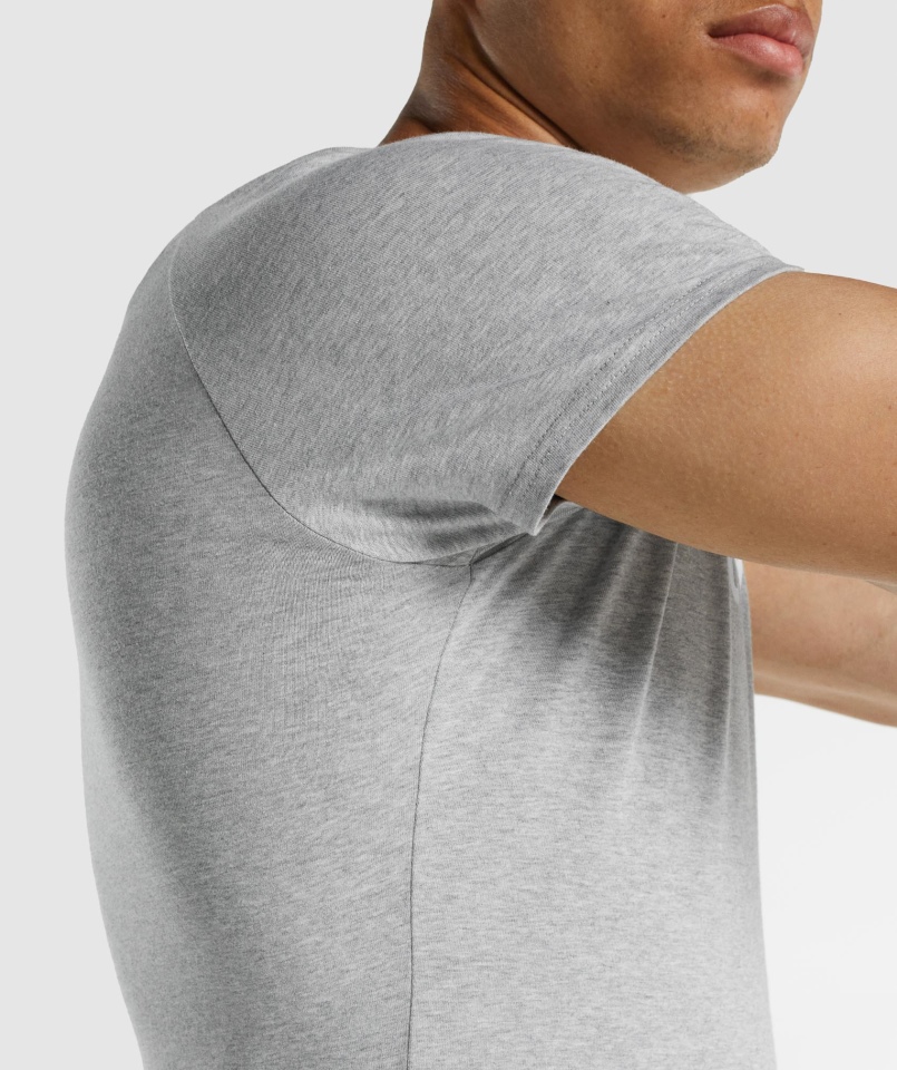 Koszulka Gymshark Apollo Jasnoszara Marl