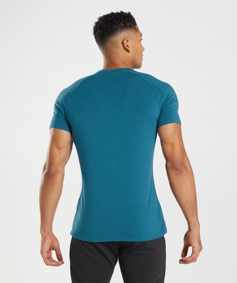Gymshark Apollo Koszulka Męska Atlantic Blue