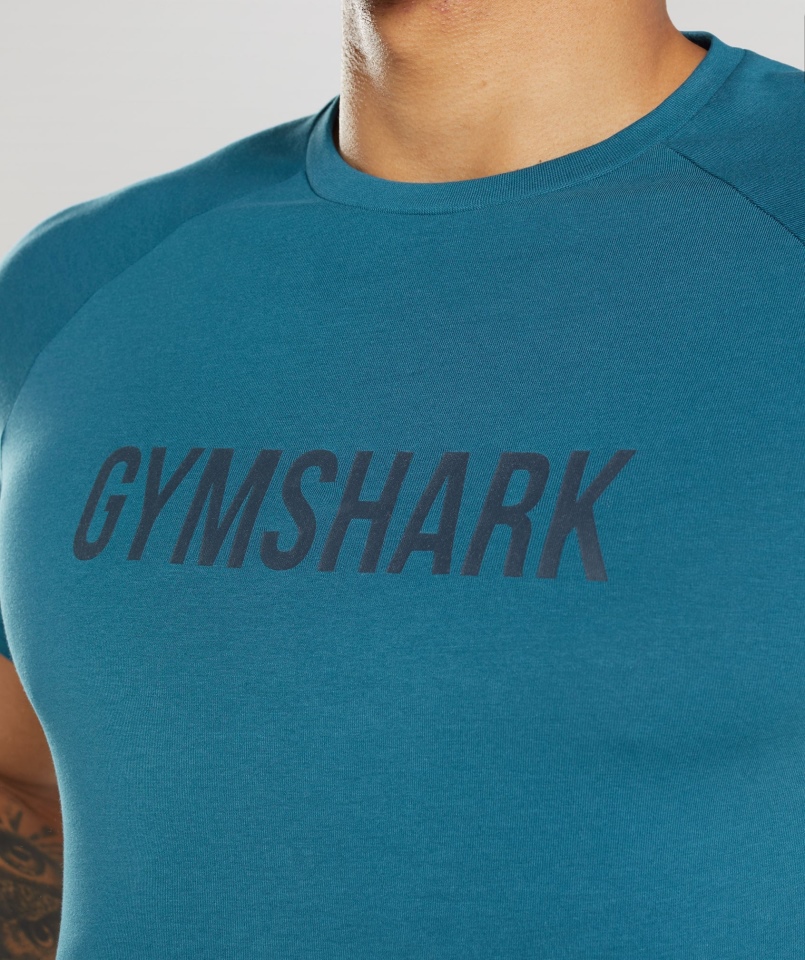 Gymshark Apollo Koszulka Męska Atlantic Blue