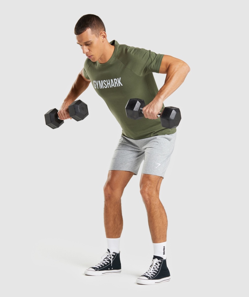 Gymshark Apollo Koszulka Męska Core Oliwkowa