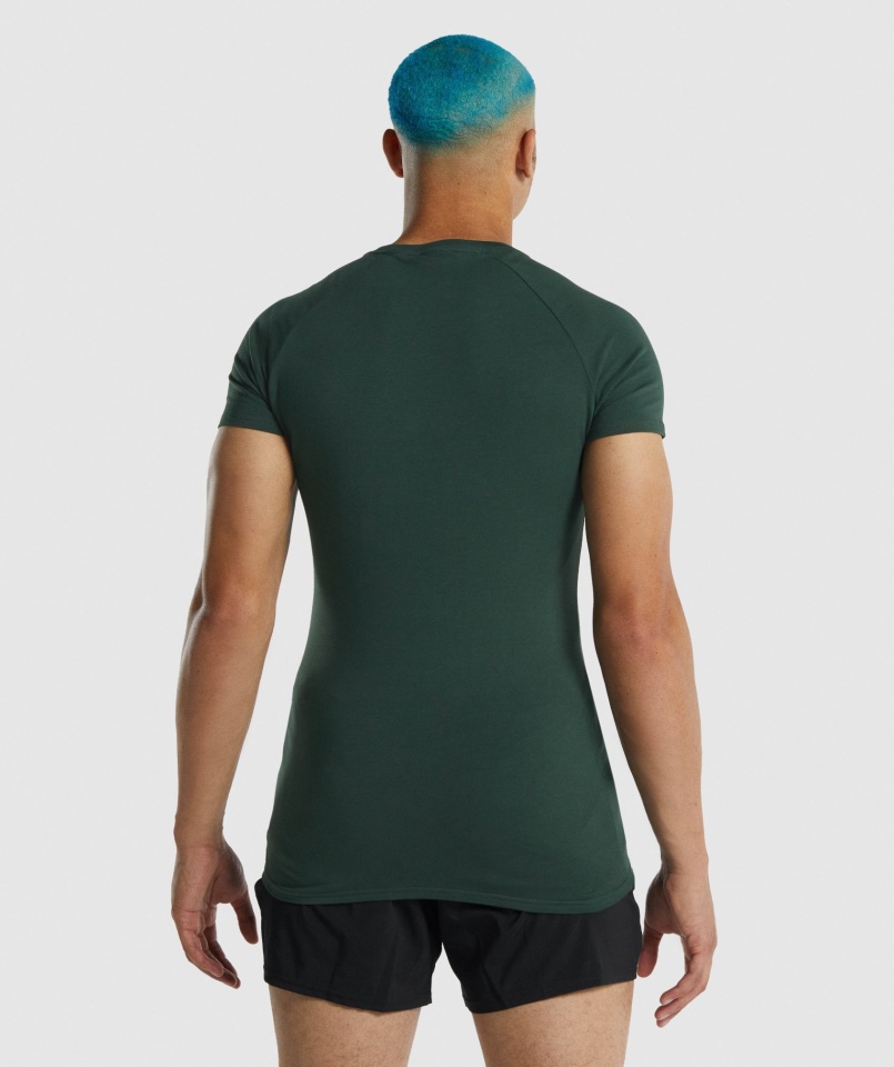 Gymshark Apollo Koszulka Męska Ciemnozielona