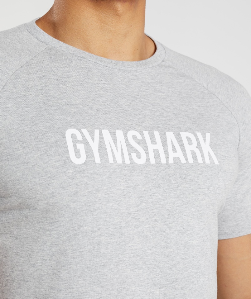 Gymshark Apollo Koszulka Męska Jasnoszara Marl