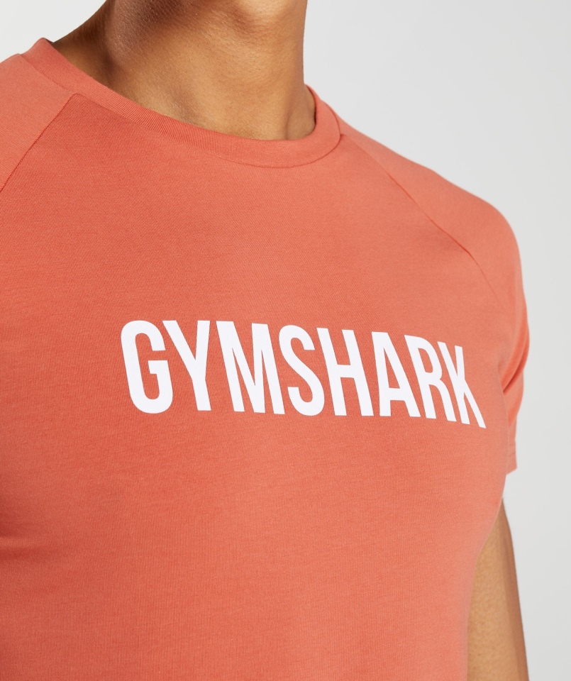 Gymshark Apollo Koszulka Męska Burza Czerwona