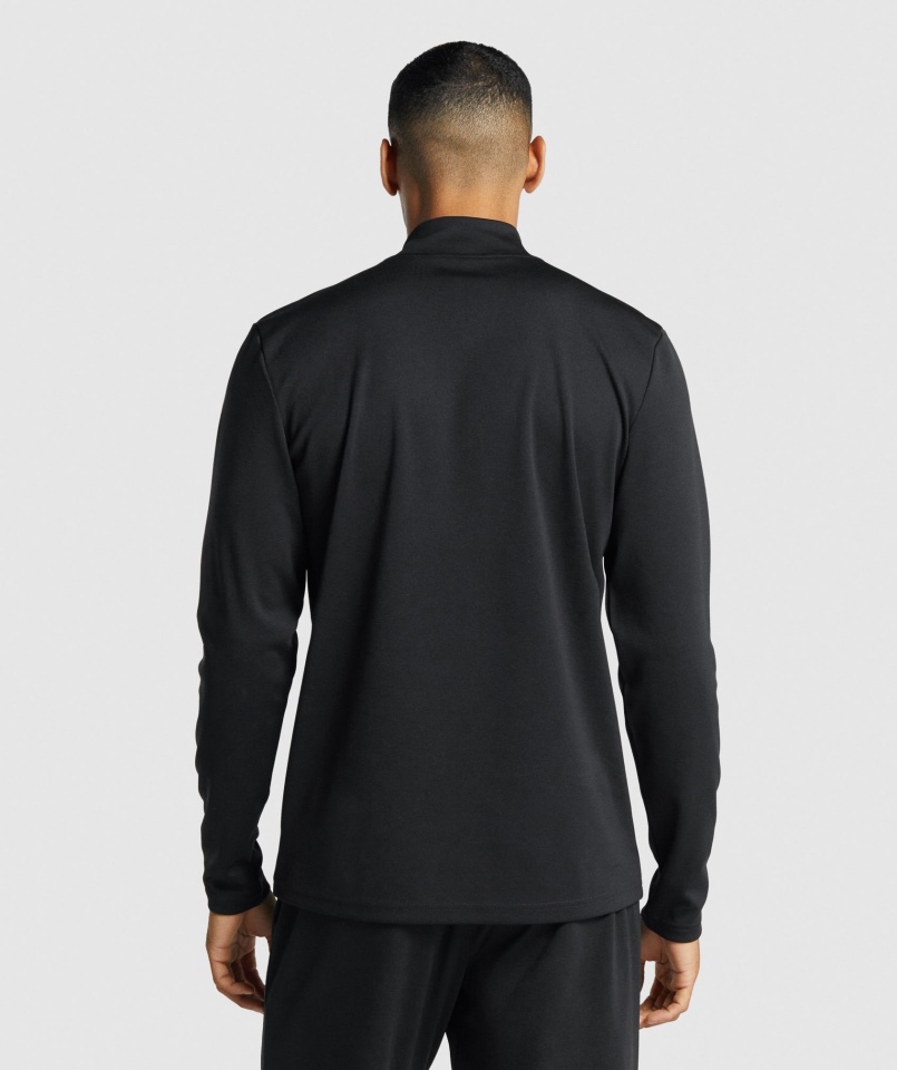 Gymshark Arrival Czarny Sweter Z Suwakiem 1/4