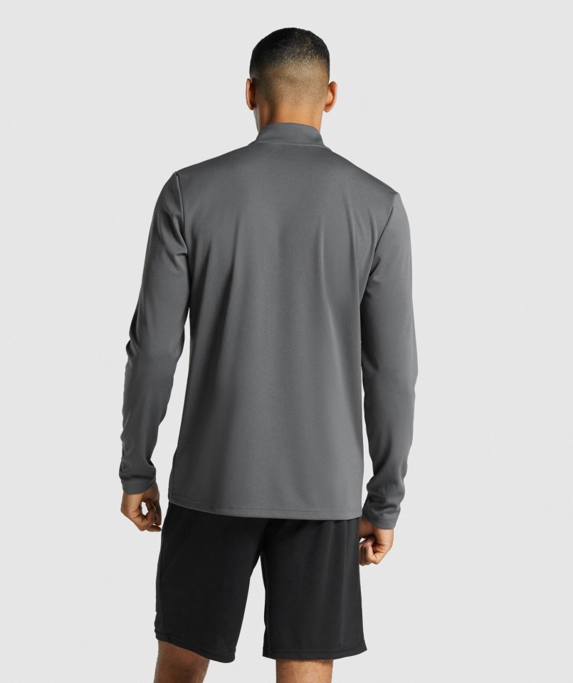 Gymshark Przyjazd 1/4 Zip Pulower Grafitowy