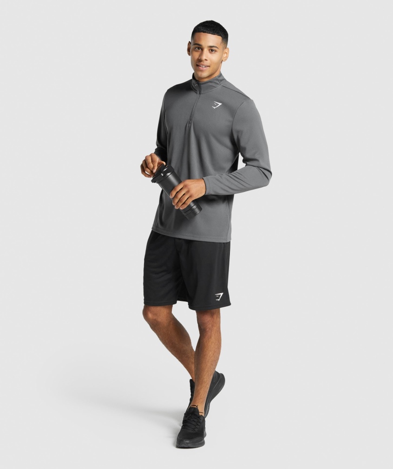 Gymshark Przyjazd 1/4 Zip Pulower Grafitowy