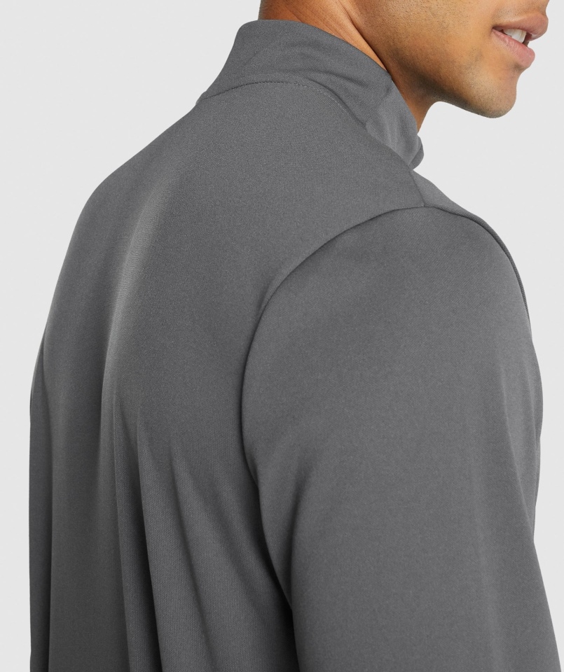 Gymshark Przyjazd 1/4 Zip Pulower Grafitowy
