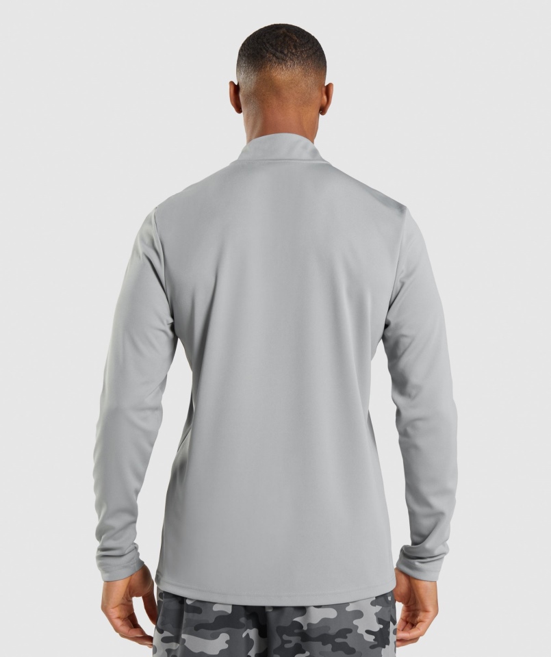 Gymshark Arrival 1/4 Zip Pulower Smokey Grey