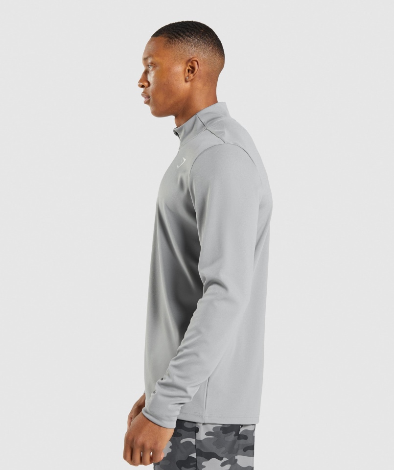 Gymshark Arrival 1/4 Zip Pulower Smokey Grey