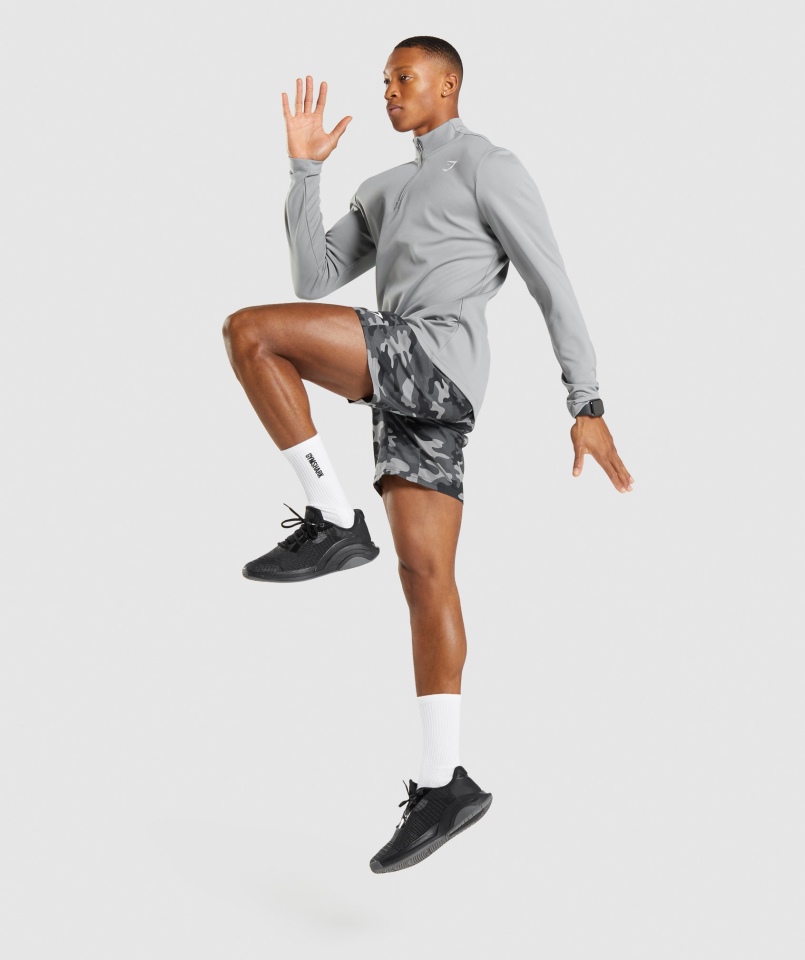 Gymshark Arrival 1/4 Zip Pulower Smokey Grey