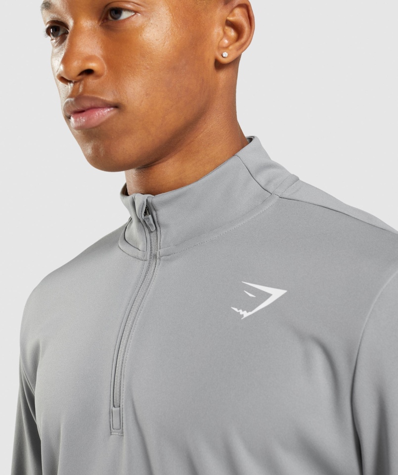 Gymshark Arrival 1/4 Zip Pulower Smokey Grey