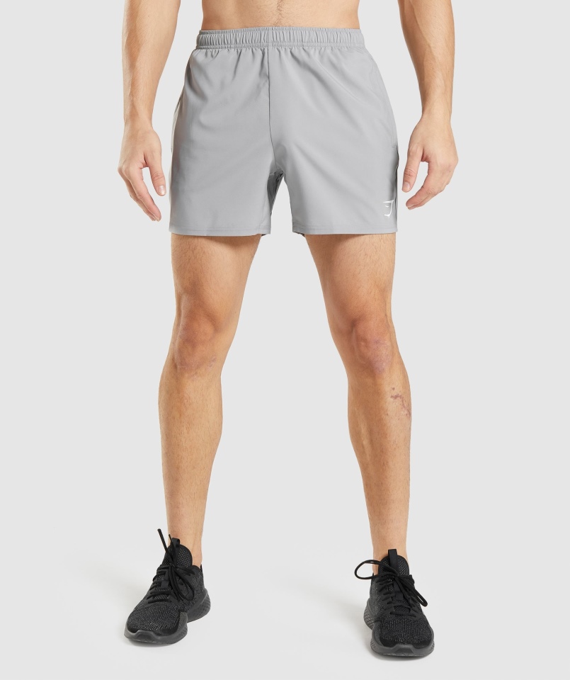 Gymshark Arrival 5" Spodenki Smokey Grey