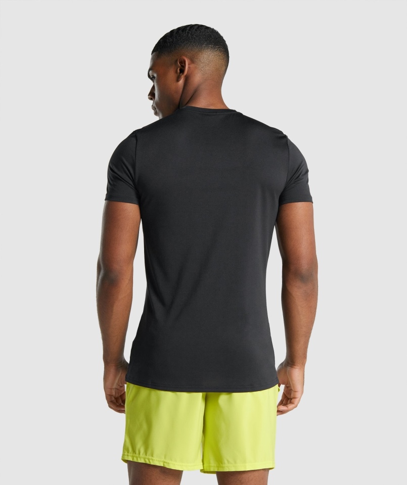 Gymshark Przyjazd Graficzny T-shirt Czarny