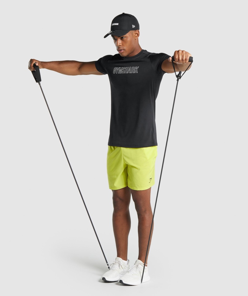Gymshark Przyjazd Graficzny T-shirt Czarny
