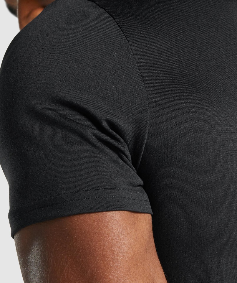 Gymshark Przyjazd Graficzny T-shirt Czarny