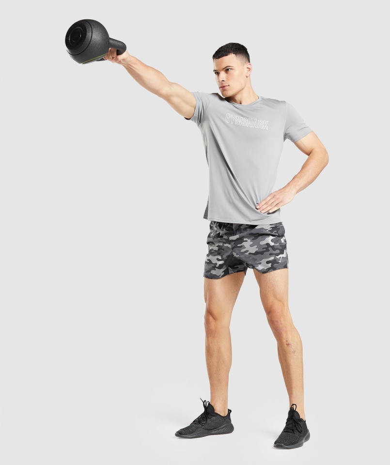 Gymshark Przyjazd Graficzny T-shirt Smokey Grey