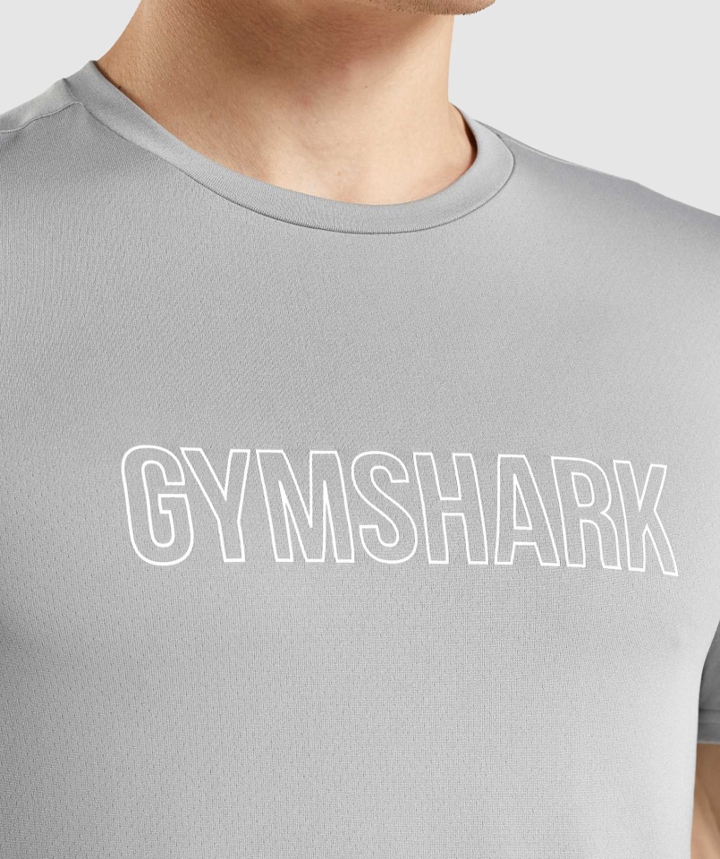Gymshark Przyjazd Graficzny T-shirt Smokey Grey