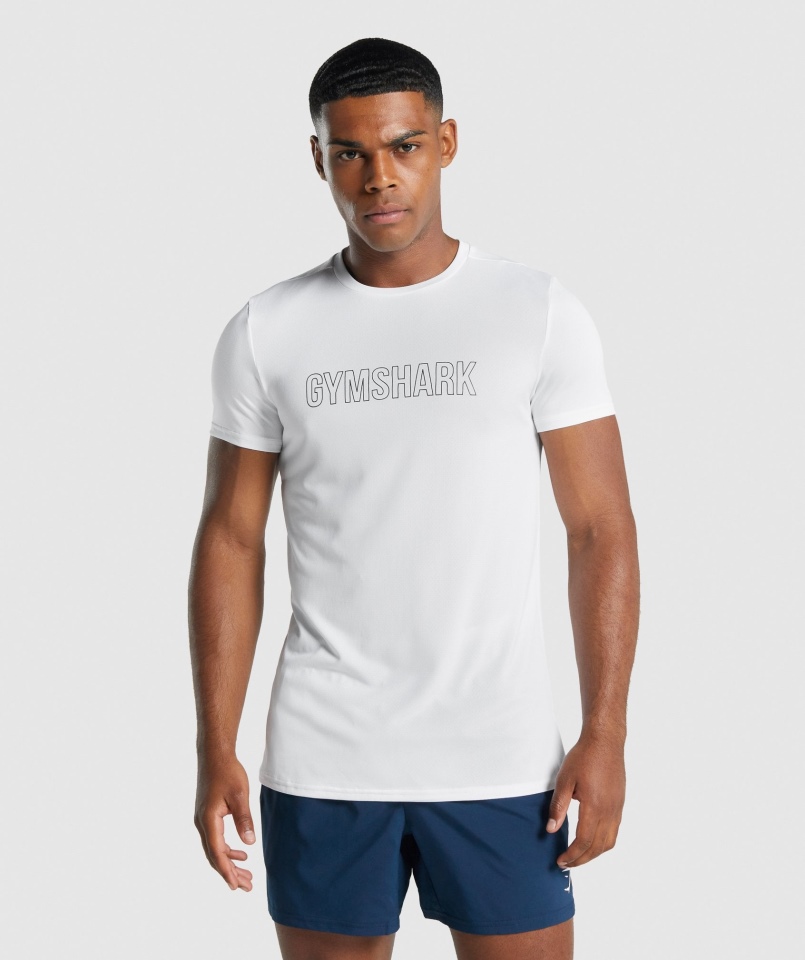 Gymshark Przyjazd Graficzny T-shirt Biały