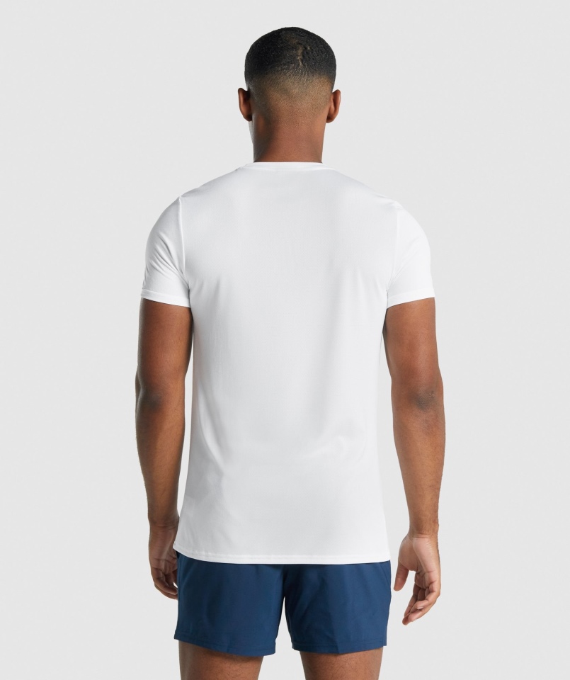 Gymshark Przyjazd Graficzny T-shirt Biały