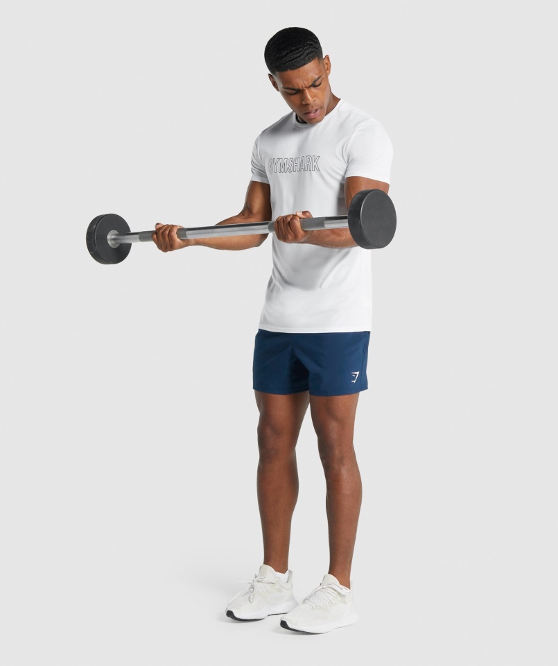 Gymshark Przyjazd Graficzny T-shirt Biały