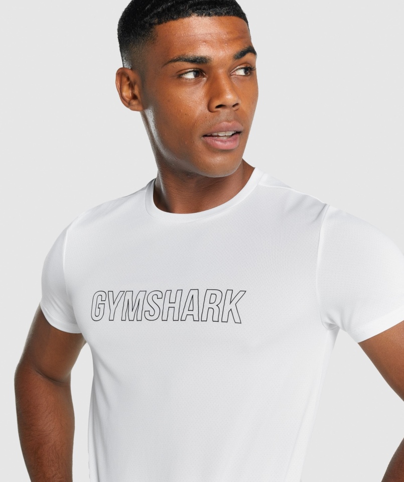 Gymshark Przyjazd Graficzny T-shirt Biały
