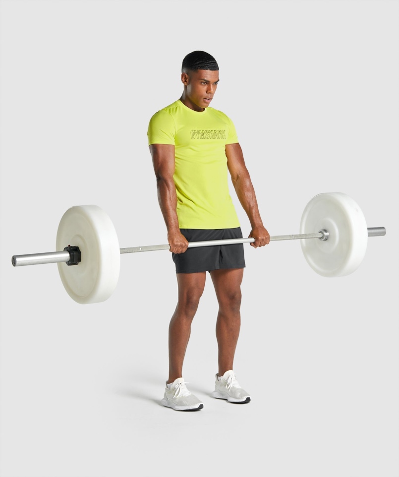 Gymshark Przyjazd Graficzny T-shirt żółty