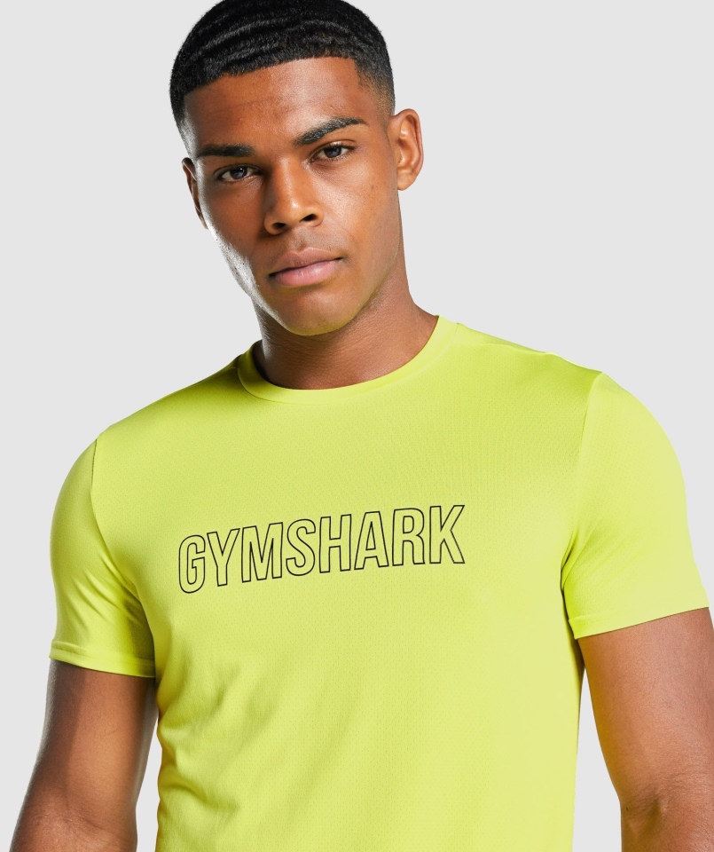 Gymshark Przyjazd Graficzny T-shirt żółty