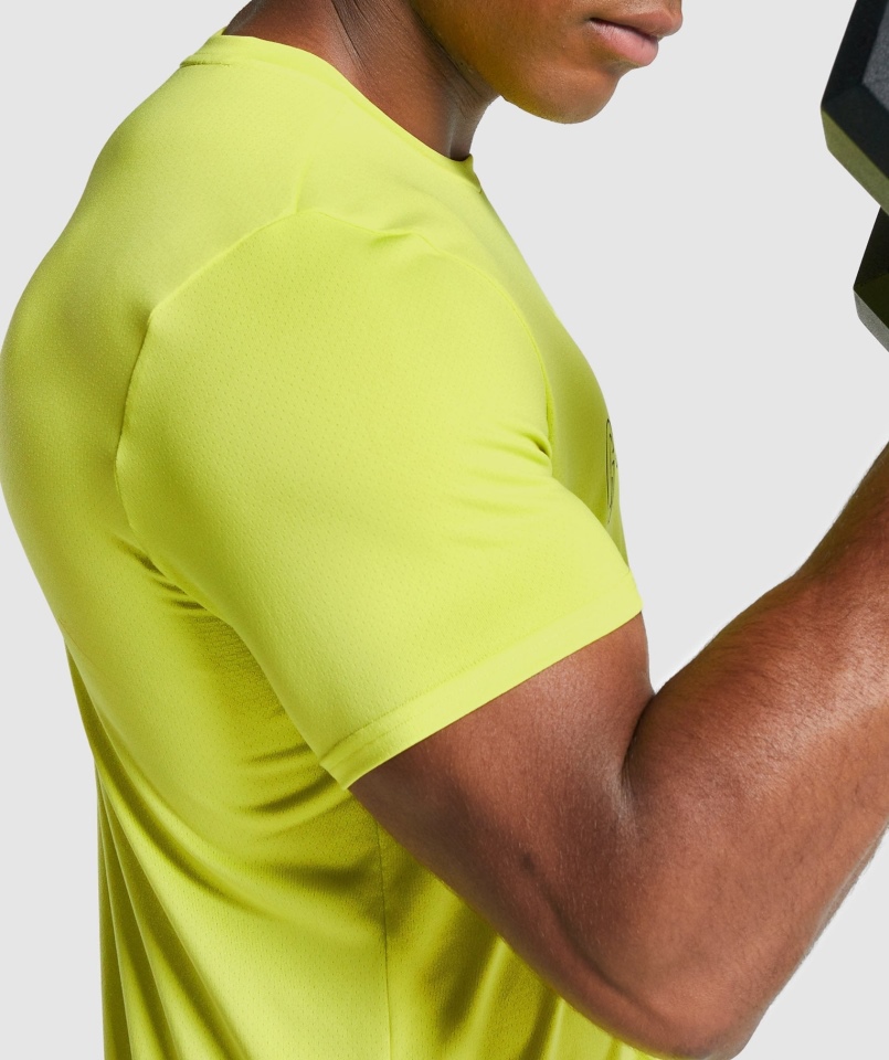 Gymshark Przyjazd Graficzny T-shirt żółty