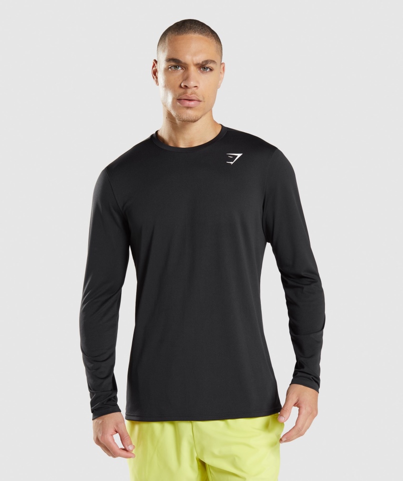 Gymshark Przyjazd Koszulka Z Długim Rękawem Czarna