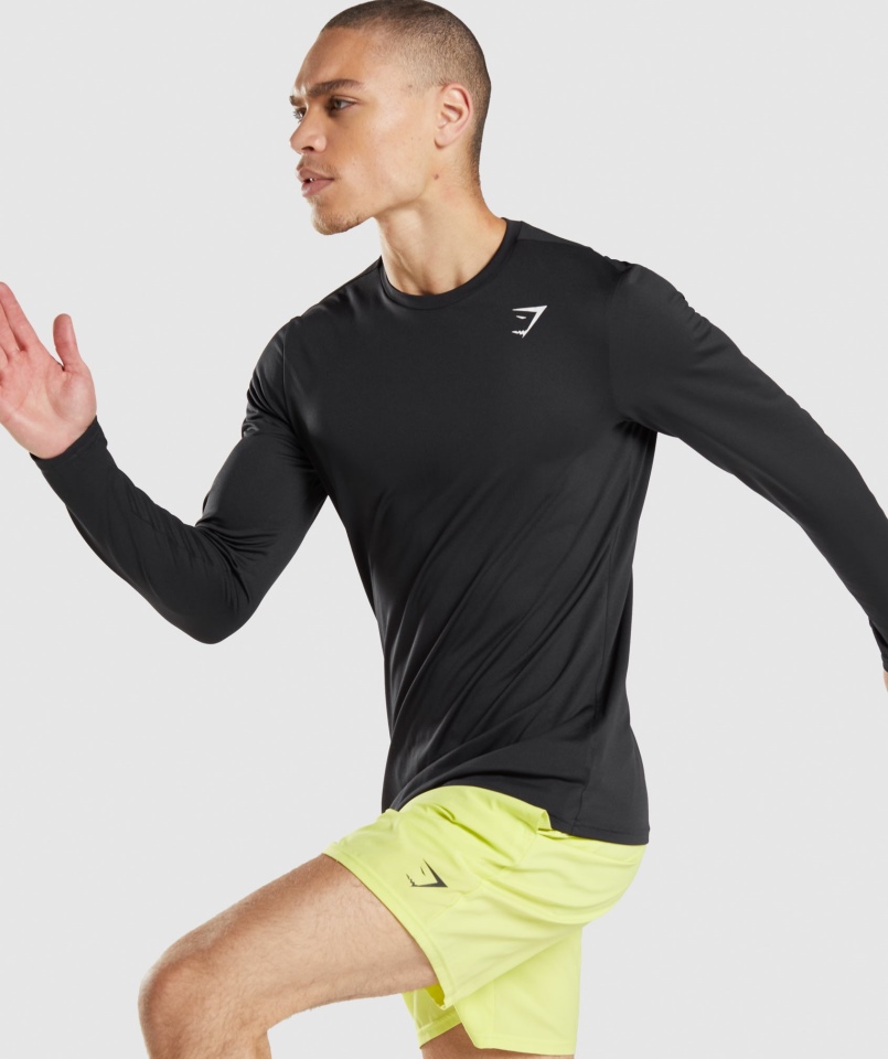 Gymshark Przyjazd Koszulka Z Długim Rękawem Czarna