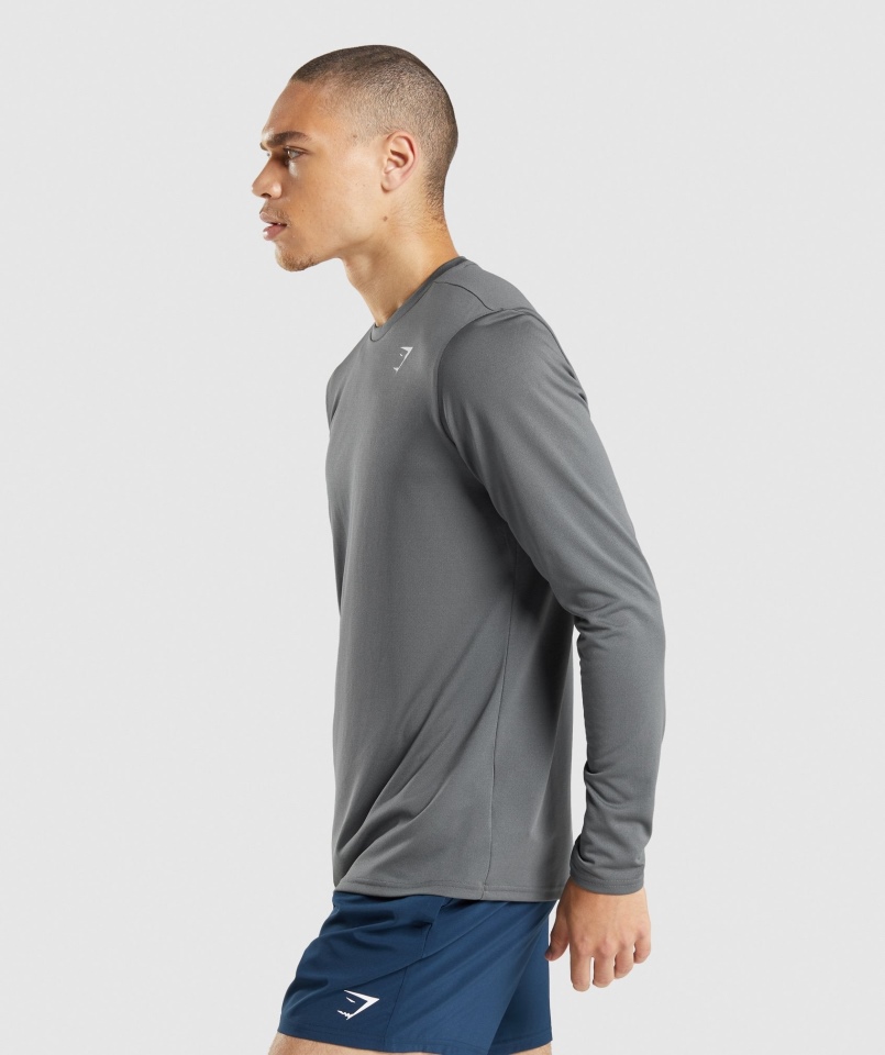 Gymshark Przyjazd Koszulka Z Długim Rękawem Grafit