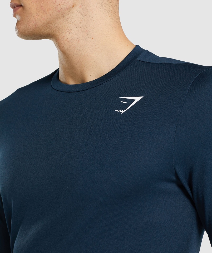 Gymshark Przyjazd Koszulka Z Długim Rękawem Granatowa