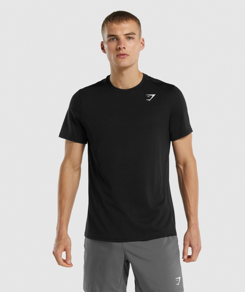 Gymshark Przyjazd Regular Fit T-shirt Czarny